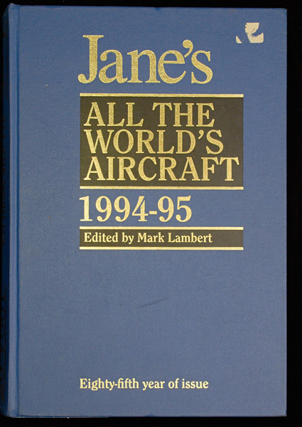 Книга Jane`s "All the world`s aircraft 1994-95" 1994